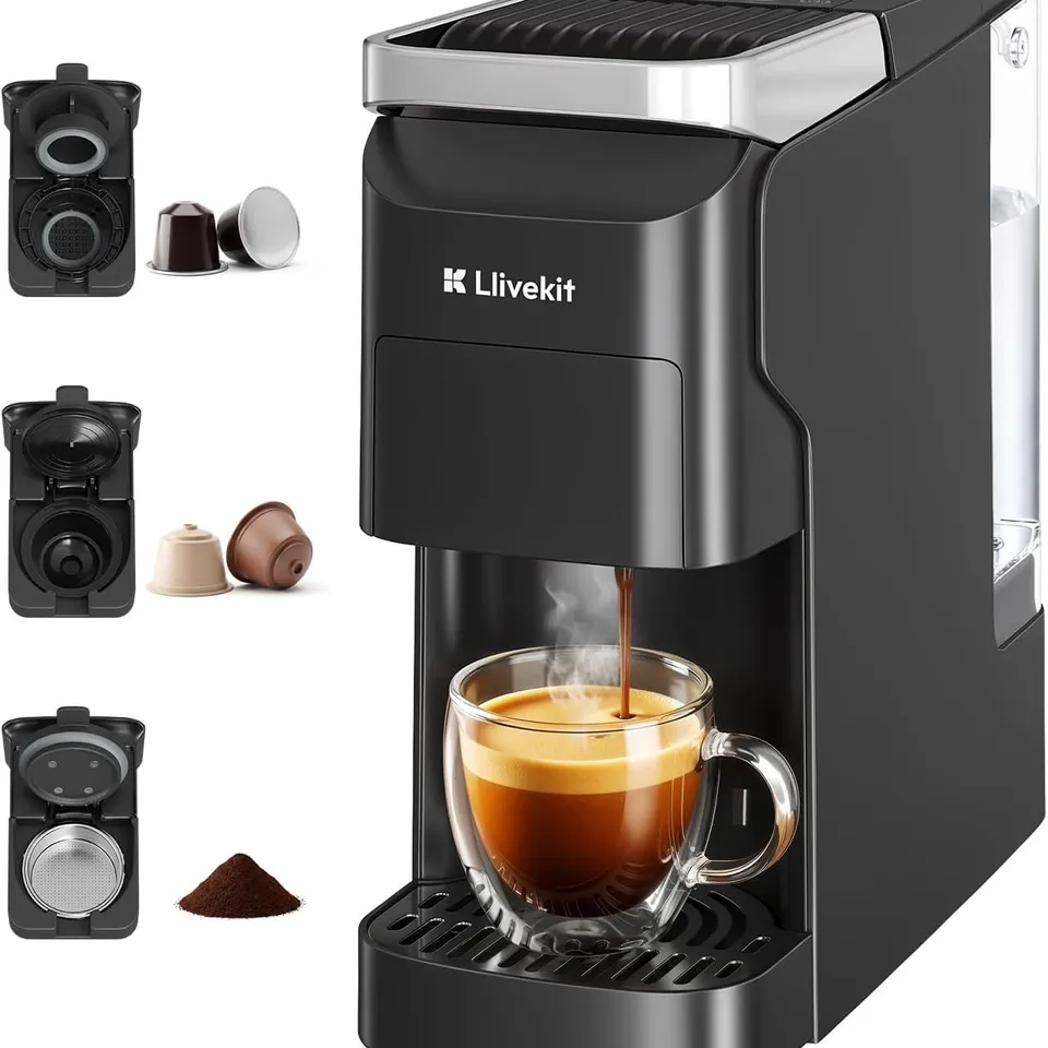 BOXED LLIVEKIT CM-C09 20 BAR COFFEE MACHINE - BLACK
