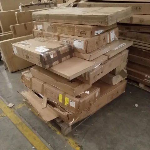 PALLET OF ASSORTED INCOMPLETE DESIGNER FURNITURE PARTS AND PIECES
