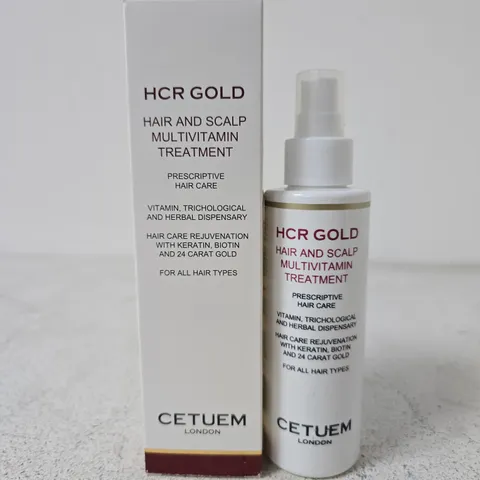 BOXED CETUEM LONDON HCR GOLD HAIR AND SCALP MULTIVITAMIN TREATMENT (150ML)