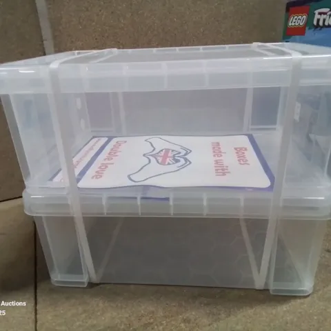 SET OF 2 HEAVY DUTY STORAGE BOXES