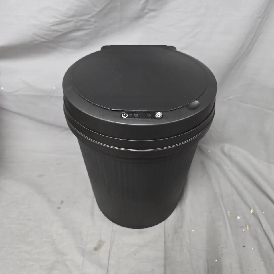 BOXED MOTION SENSOR SMART TRASH BIN IN BLACK