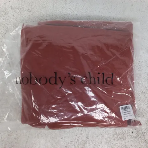 BAGGED NOBODY'S CHILD KOURTNEY MIDI DRESS IN BROWN SIZE UK 14