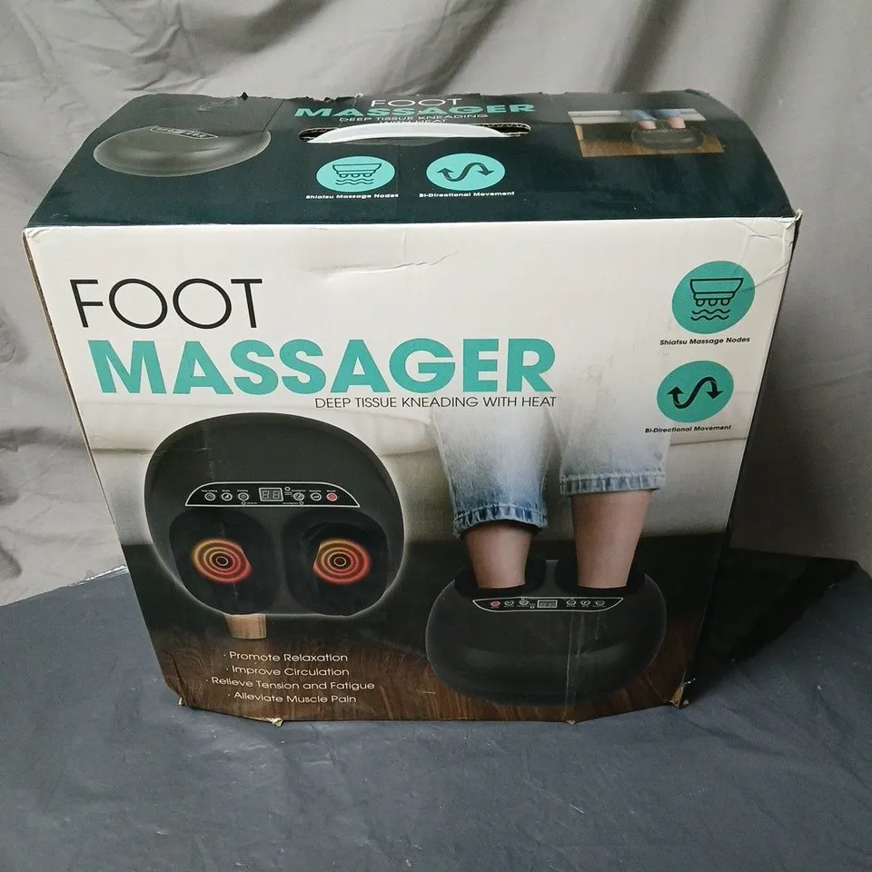 FOOT MASSAGER DEEP TISSUE KNEADING WITH HEAT BOXED