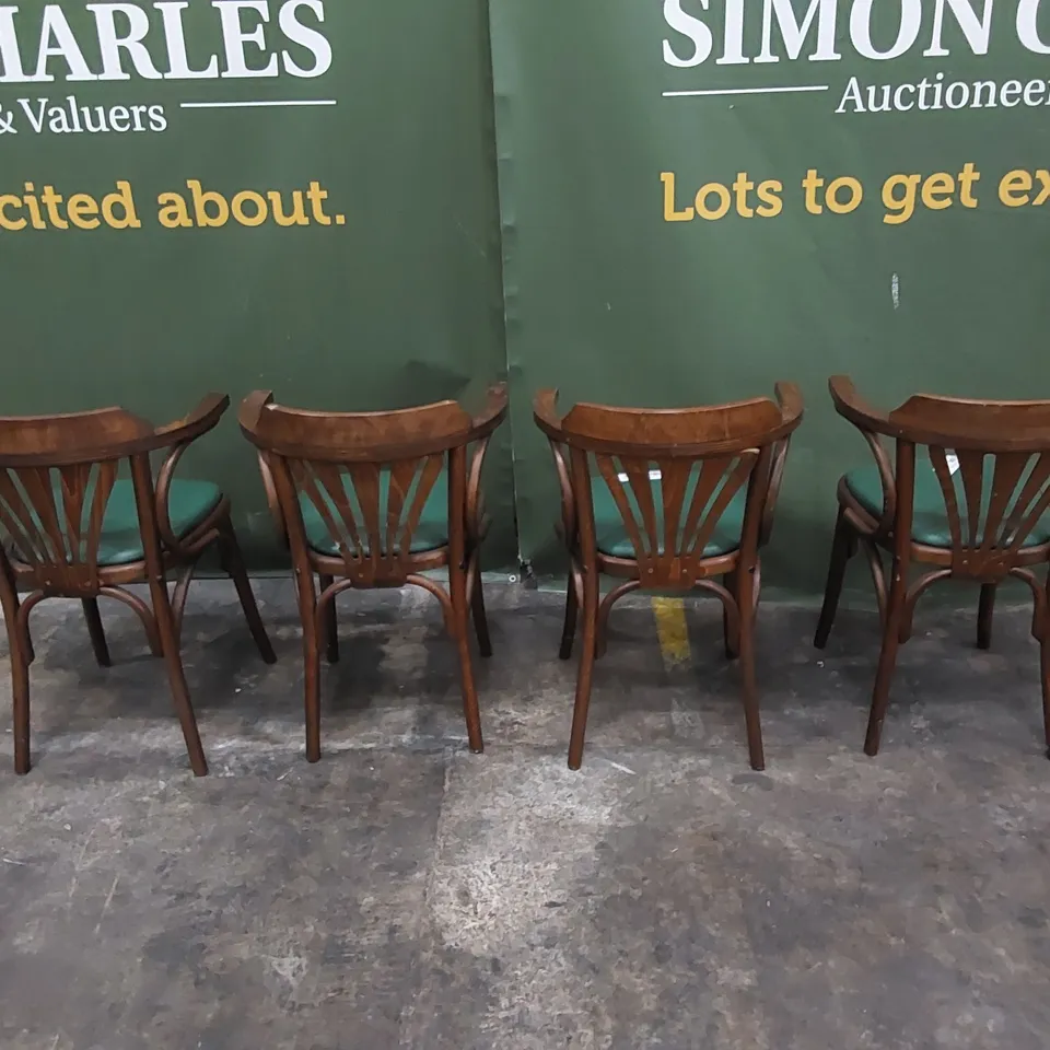 SET OF 4 VINTAGE BENTWOOD STYLE DINING CHAIRS 