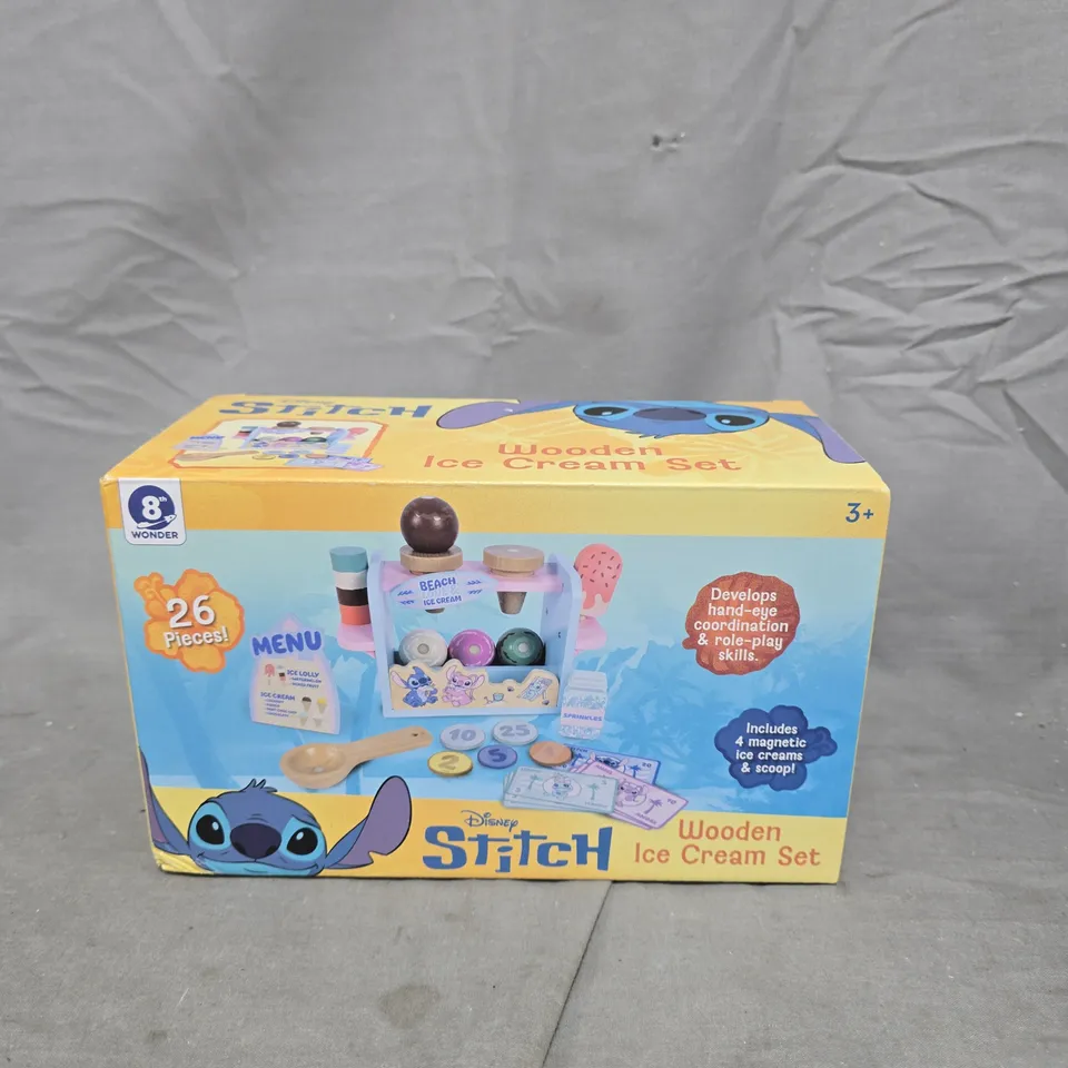 DISNEY STITCH WOODEN ICE CREAM SET