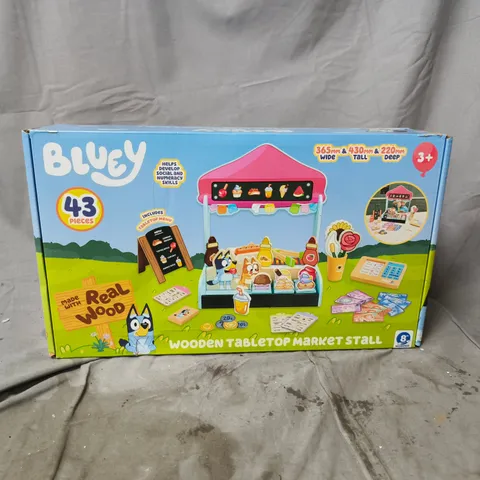 BLUEY WOODEN TABLE MARKET STALL AGES 3+