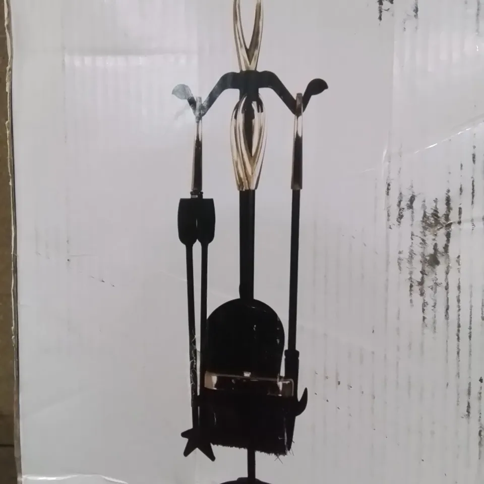 BOXED 5 PIECE BUXTON FIRE COMPANION SET