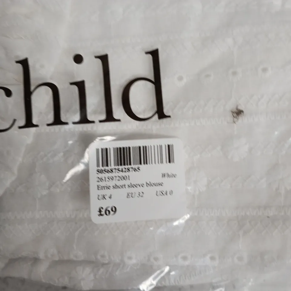 NOBODY'S CHILD SHORT SLEEVE BLOUSE – UK 4 (EU 32, US 0)