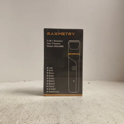 BOX OF APPROXIMATELY 10 ASSORTED HOUSEHOLD ELECTRICAL ITEMS TO INCLUDE RAXMETRY 3-IN-1 GROOMER HAIR TRIMMER, ETC - COLLECTION ONLY