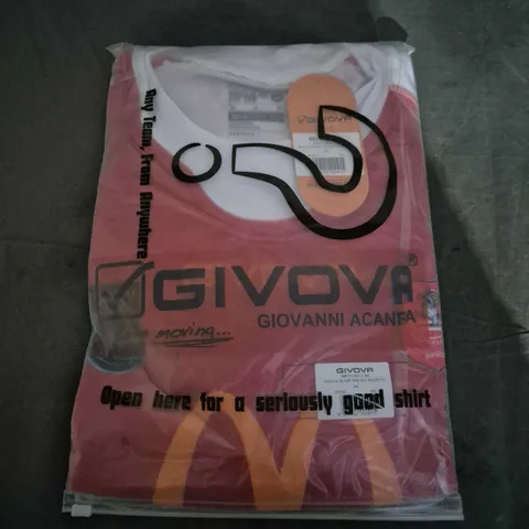 BAGGED CUS PERUGIA HOME 23/24 MENS RUGBY SHIRT IN RED - 3XL