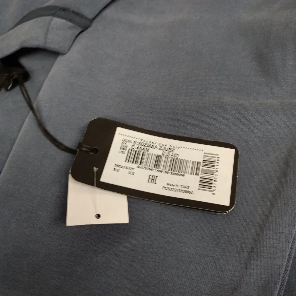 ARMANI EXCHANGE DUSTY BLUE CREWNECK SWEATSHIRT (A|X LOGO) - SIZE S