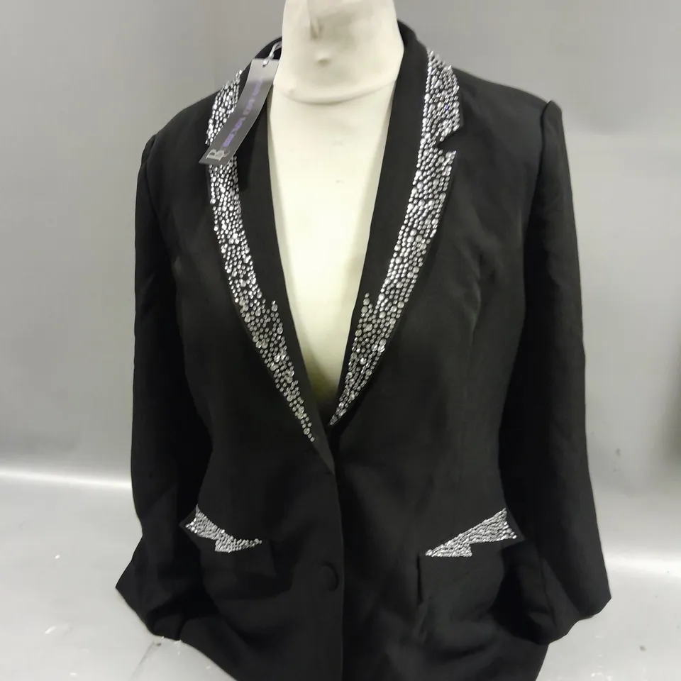 BRENDA EDWARDS DIAMANTE BLAZER JACKET SIZE UNSPECIFIED