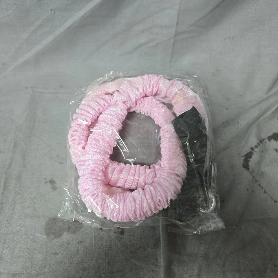 BOX OF APPROXIMATELY 40 LISA FIT SPARE PARTS BAND 10LBS/4.5KG RESISTANCE BANDS IN LIGHT PINK