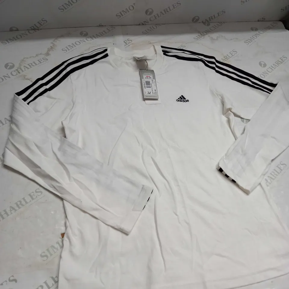 ADIDAS LONG SLEEVED LOGO T-SHIRT SIZE M