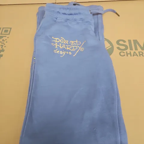 ED HARDY BLUE SWEATPANTS - SIZE XS