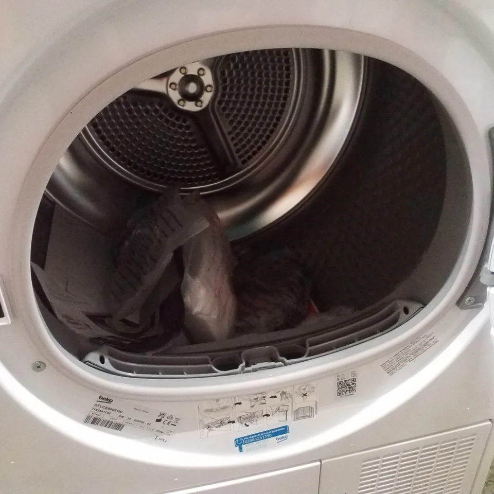BEKO DTLCE80051W 8KG CONDENSER TUMBLE DRYER WITH SENSOR PROGRAMMES 