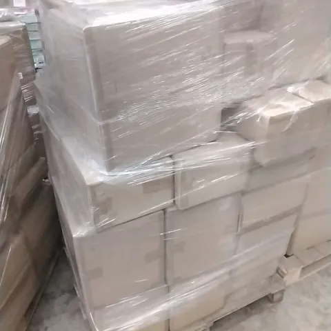 A PALLET CONTAINING APPROXIMATELY 50 OF ASSORTED LIGHTS WHICH INCLUDE; CHROME TOUCH TABLE LAMP GREY SHADE ETC