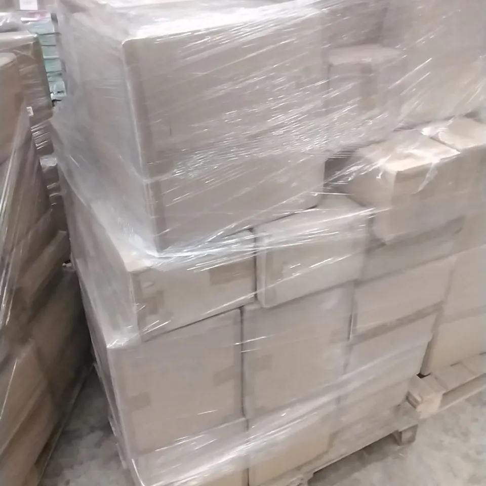 A PALLET CONTAINING APPROXIMATELY 50 OF ASSORTED LIGHTS WHICH INCLUDE; CHROME TOUCH TABLE LAMP GREY SHADE ETC