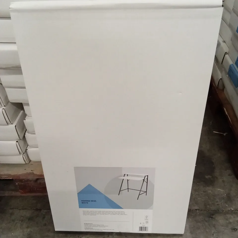 BOXED MANERA DESK - WHITE (1 BOX)