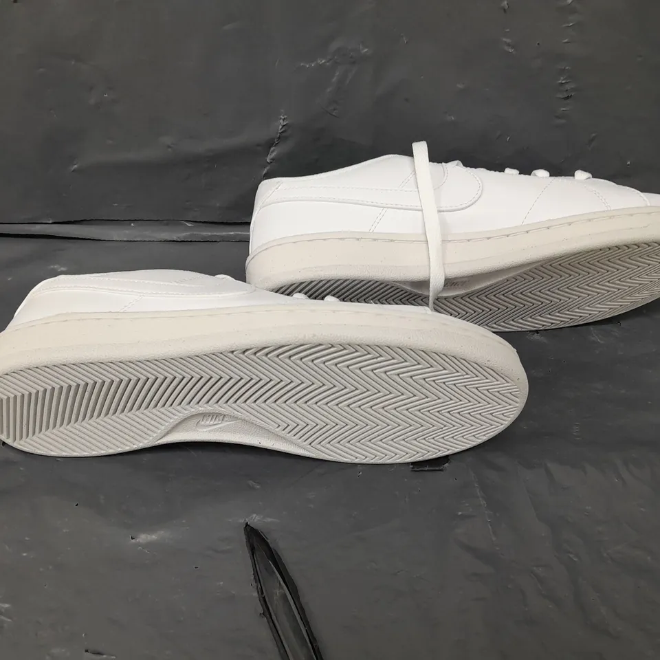 UNBOXED PAIR OF NIKE COURT ROYALE TRIPLE WHITE - UK 7 