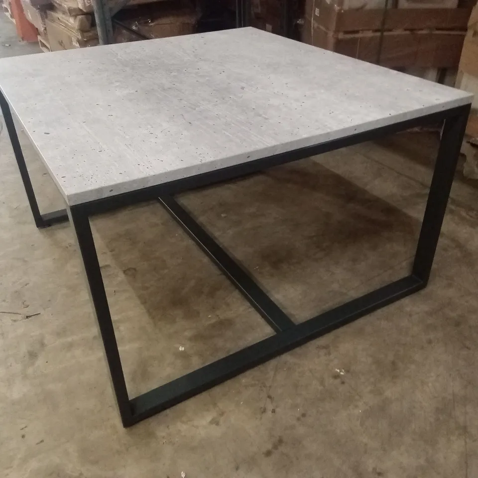 BRAND NEW BOXED DENIM HIGH LEVEL TABLE, 120 x 130cm (2 BOXES)