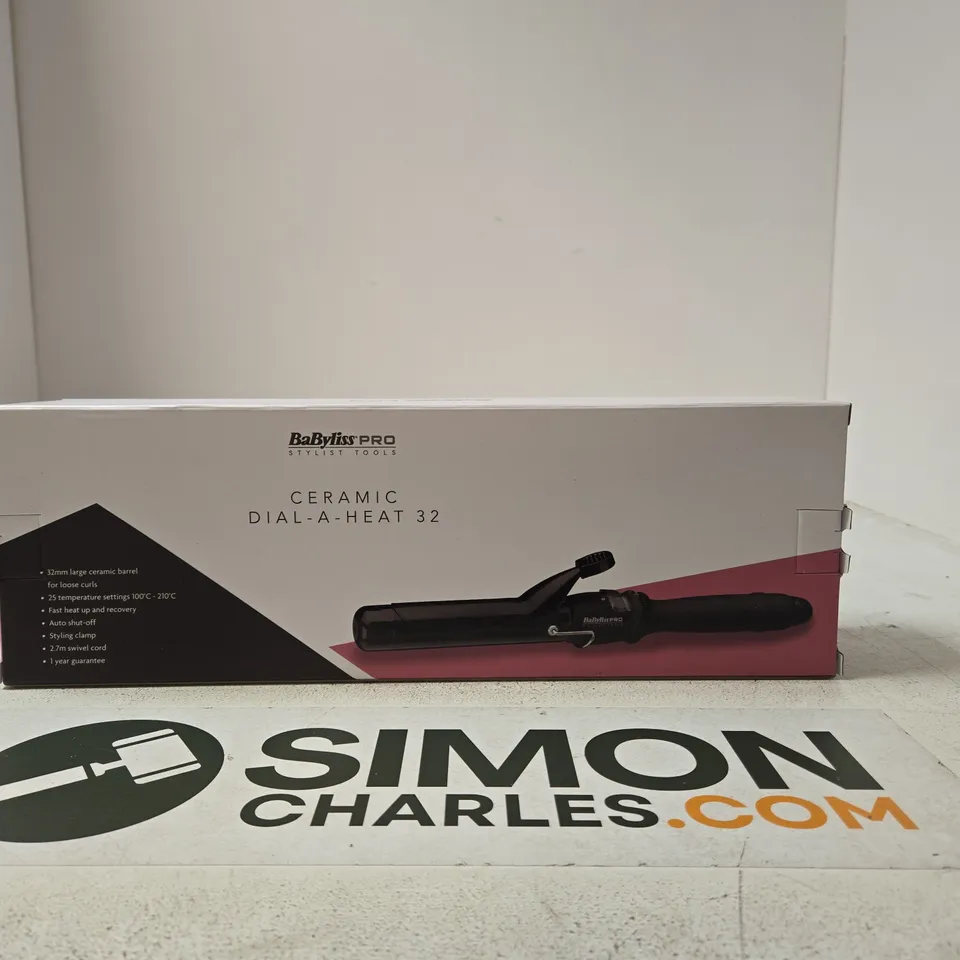 BABYLISS PRO CERAMIC DIAL-A-HEAT 32 HAIR STYLING IRON – BOXED
