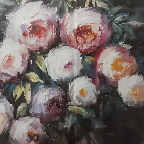 BOXED XL DARK FLORAL CANVAS - 120 X 150
