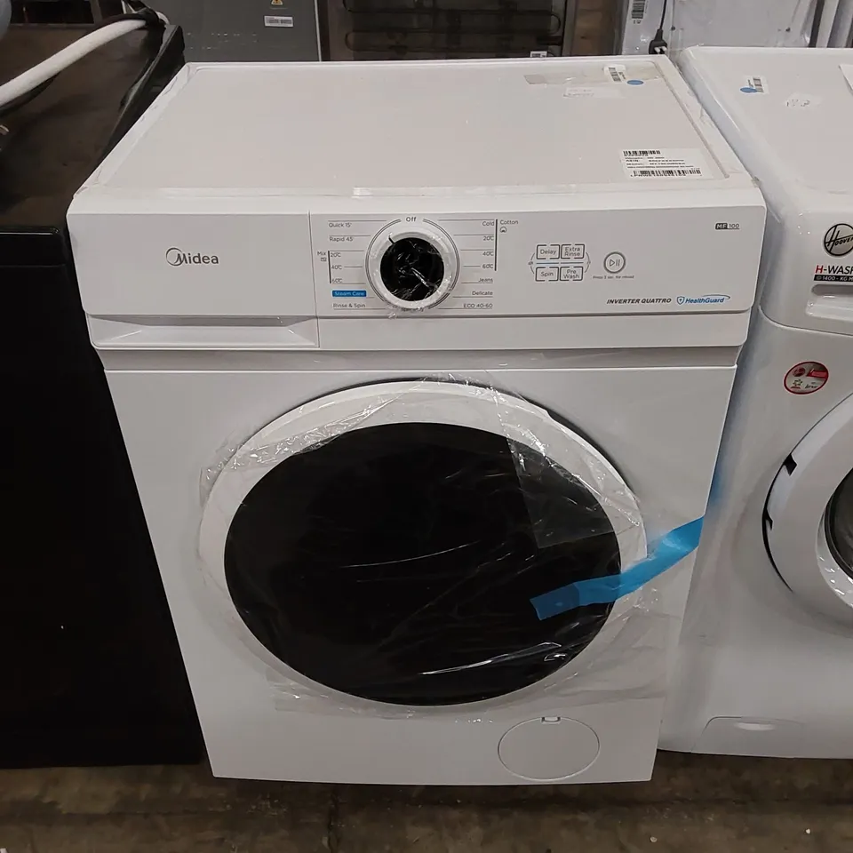 MIDEA 8KG FREESTANDING WASHING MACHINE IN WHITE, MODEL: MF10EW80BA
