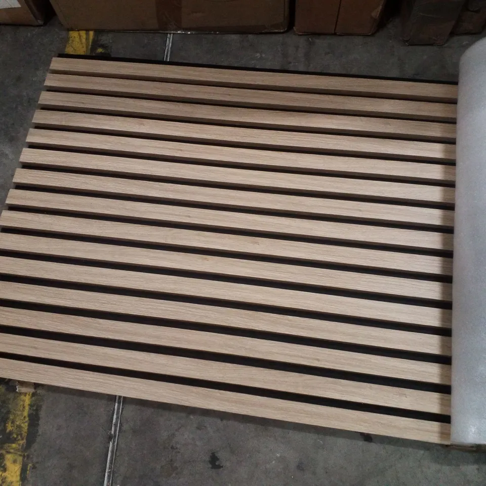 BOXED WOODEN SLAT WALL PANEL 120CM OAK
