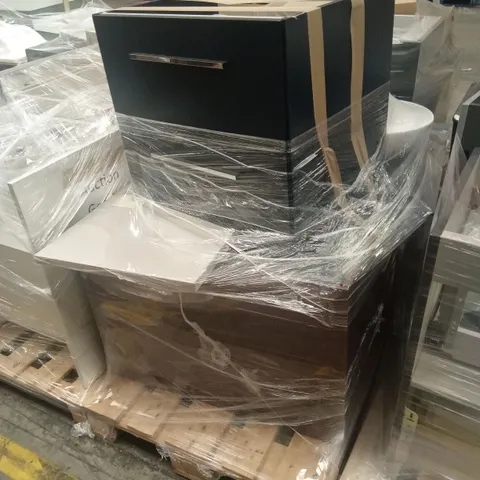 PALLET OF ASSORTED DESIGNER BATHROOM VANITY BASIN UNITS