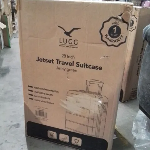 BOXED LUGG 28INCH JETSET TRAVEL SUITCASE ARMY GREEN