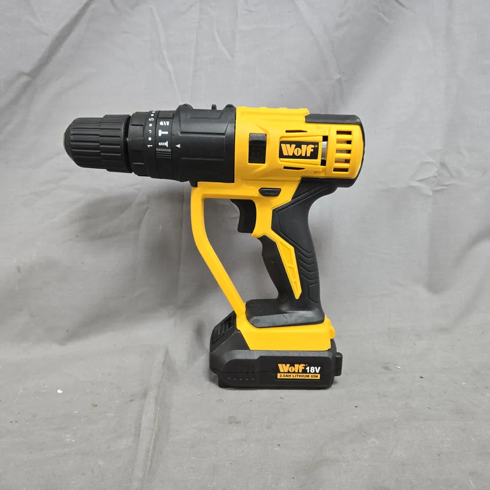 BOX OF APPROXIMATELY 10 ASSORTED HOUSEHOLD ITEMS TO INCLUDE WOLF COMBI DRILL, ETC - COLLECTION ONLY