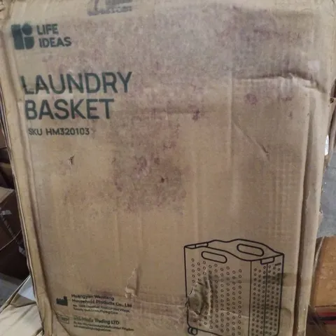 BOXED LIFE IDEAS LAUNDRY BASKET - WHITE