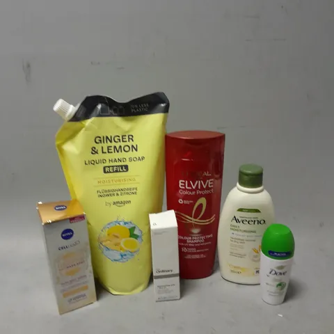 APPROXIMATELY 20 ASSORTED HEALTH & BEAUTY ITEMS TO INCLUDE - DOVE ROLL ON, AVEENO BODY WASH AND THE ORDINARY SERUM