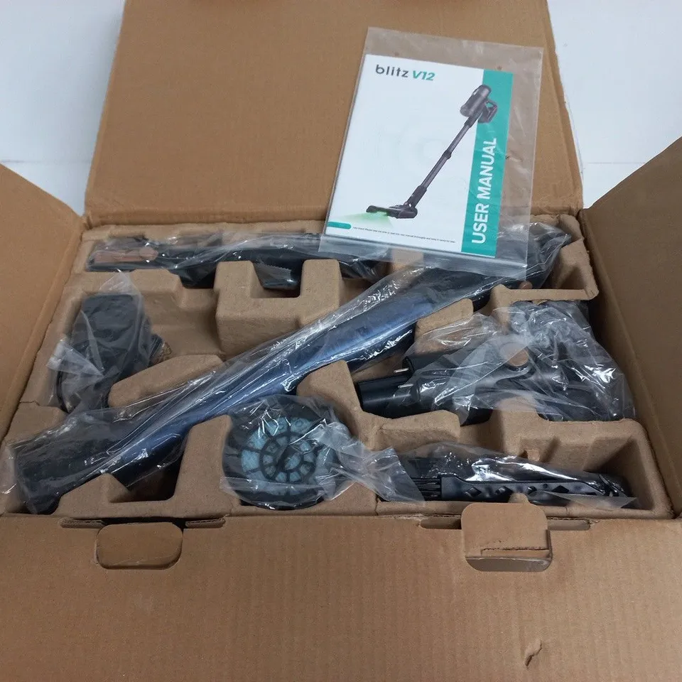 BOXED BLITZ V12 CORDLESS VACUUM CLEANER - BLACK