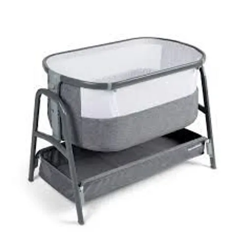 BOXED ICKLE BUBBA BUBBA & ME BEDSIDE CRIB IN SPACE GREY