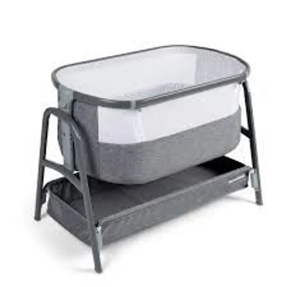 BOXED ICKLE BUBBA BUBBA & ME BEDSIDE CRIB IN SPACE GREY