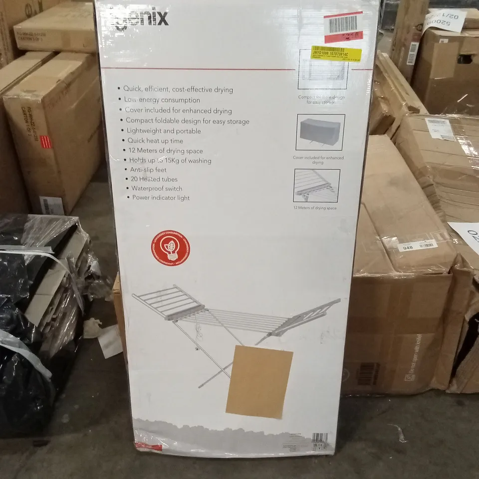 BOXED IGENIX FOLDABLE X-FRAME HEATED AIRER (1 BOX)