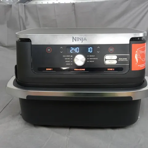 BOXED NINJA 10.4L FOODI FLEXDRAWER DUAL AIR FRYER AF500UK IN BLACK