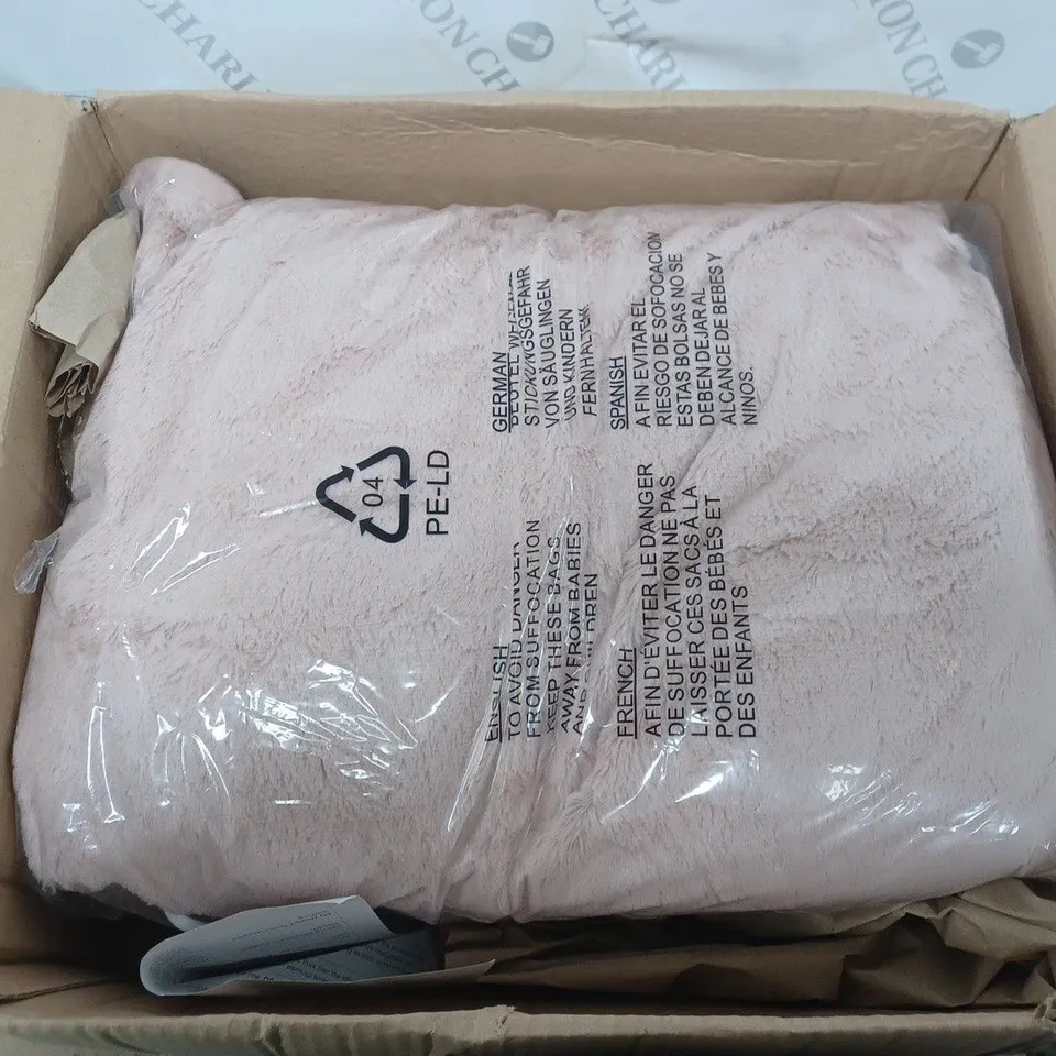 BOXED COZEE HOME VELVETSOFT HEATED THROW IN PINK