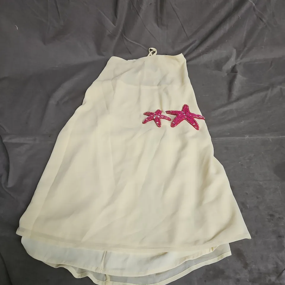 WHITE FOX STARBORN MINI DRESS IN LEMON SIZE M