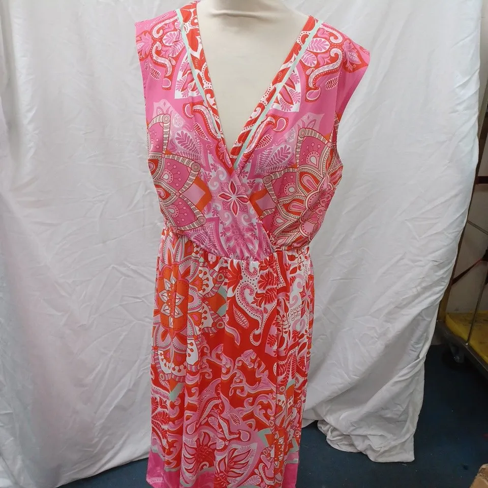 KALEIDOSCOPE SLEEVELESS DRESS UK 16