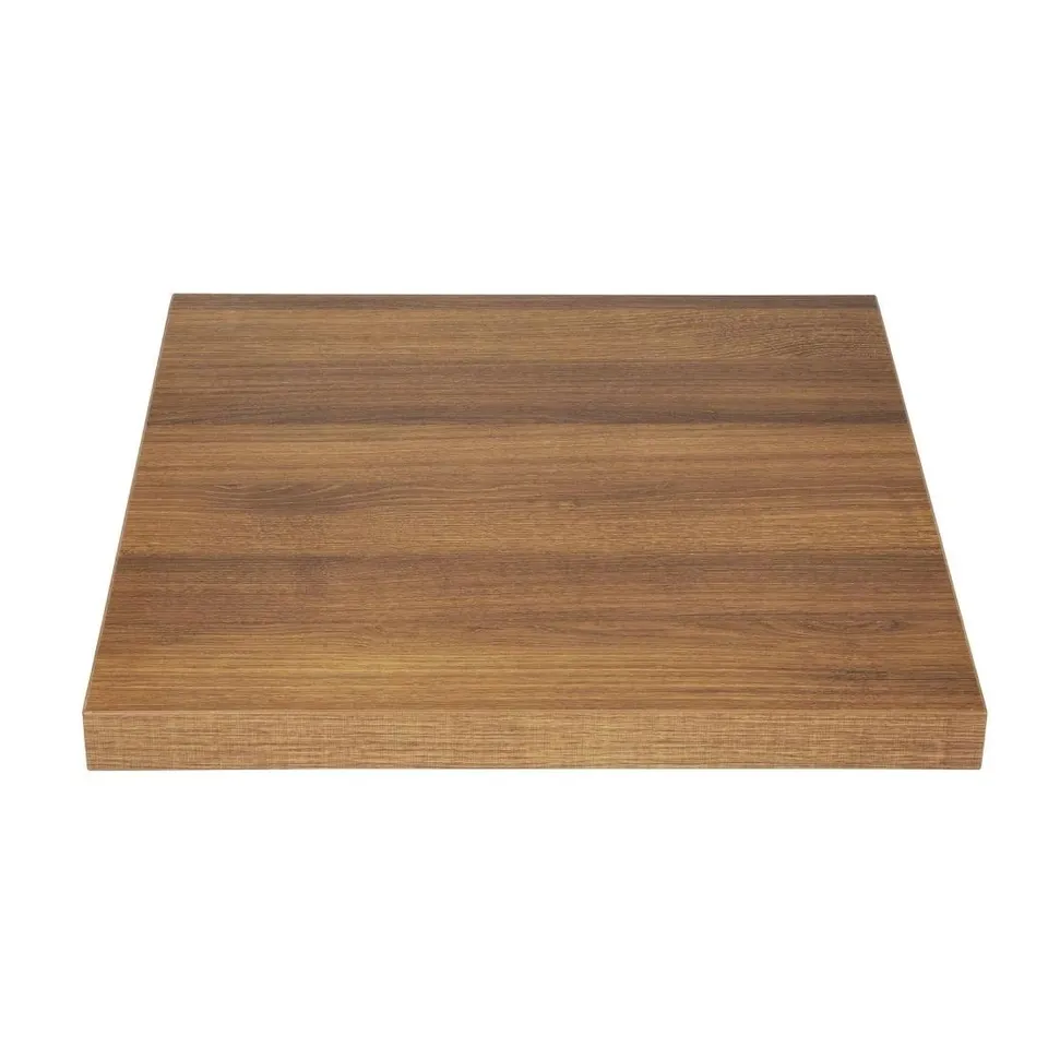 BOXED BOLERO PRE-DRILLED SQUARE TABLETOP RUSTIC OAK 600MM - GR324