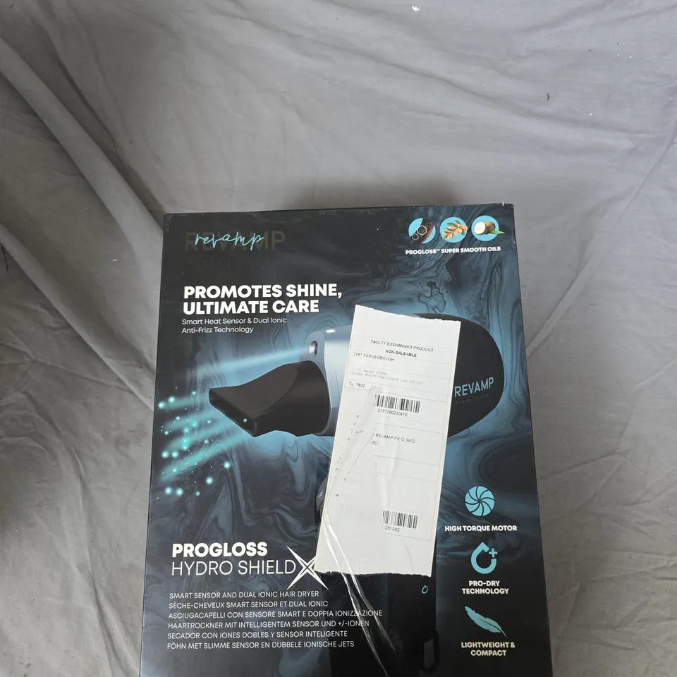 REVAMP PROGLOSS HYDRO SHIELD SHINE HAIR DRYER – BOXED
