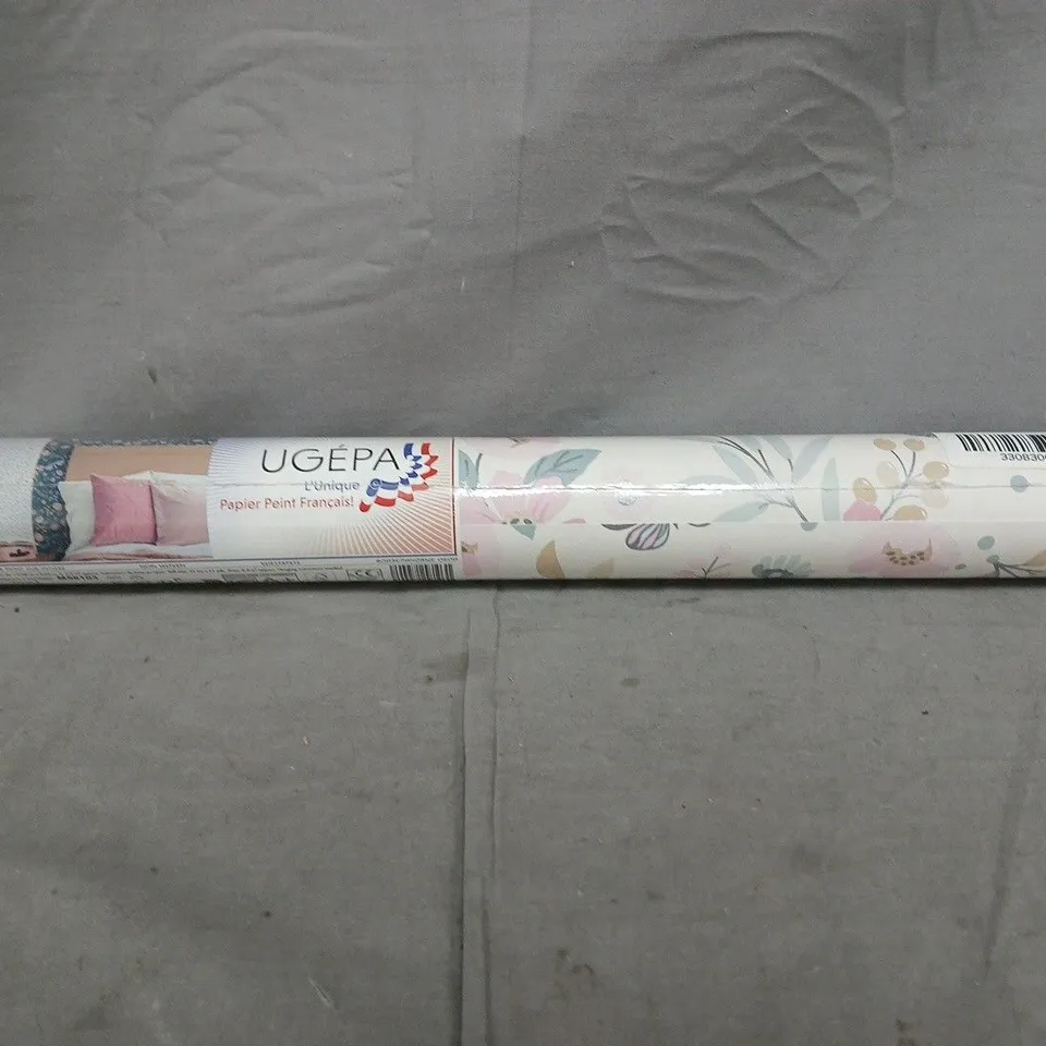 MURIVA PINK FLORAL METALLIC EFFECT EMBOSSED WALLPAPER (10.05M X 0.53M)