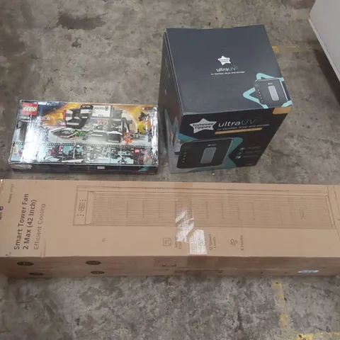 PALLET CONTAINING A LARGE QUANTITY OF ASSORTED ITEMS INCLUDING: AIR FAN, GOVEELIFE 42 INCH SMART TOWER FAN, LEGO SET, TOMMEE TIPPEE ULTRA UV STERILISER ECT