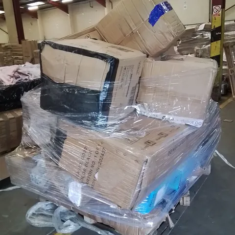 PALLET OF ASSORTED HOUSEHOLD GOODS AND PRODUCTS TO INCLUDE;DINING STOOLS,STEAMER,GARDEN RATTAN SET,TUBE TENTS