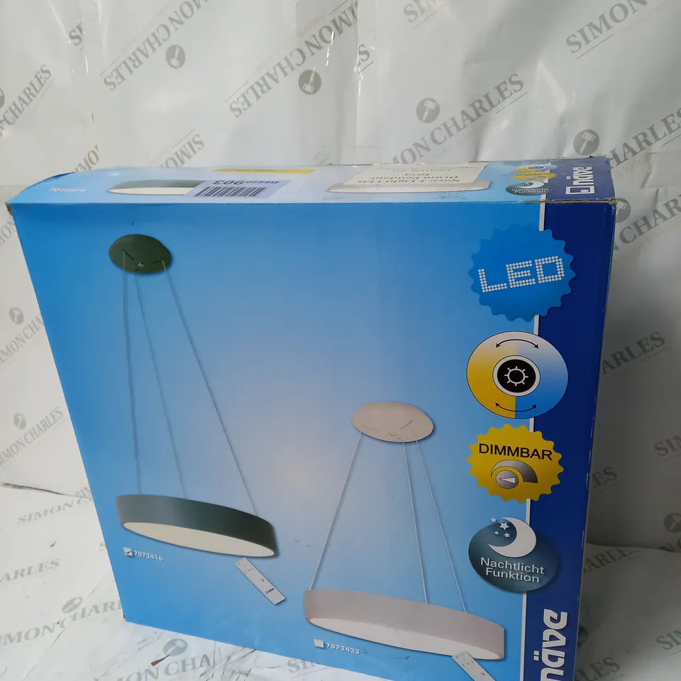 NAVE 1 LIGHT LED DRUM PENDANT - GREY 