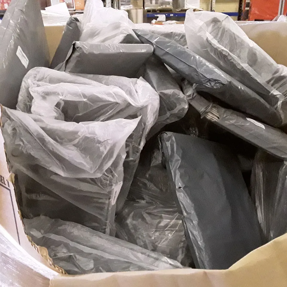 PALLET OF ASSORTED PRODUCTS INCLUDING DISH DRYING RACK, STORAGE BOX, WALLPAPER, METAL CURTAIN POLE