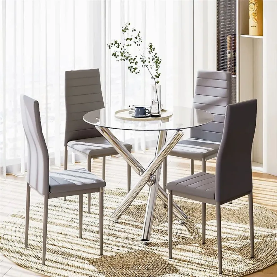 BOXED CANIESHA 4 PERSON DINING SET (3 BOXES)